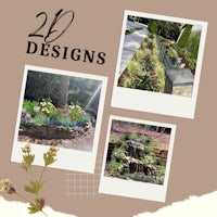 a photo of a garden with a fountain and flowers